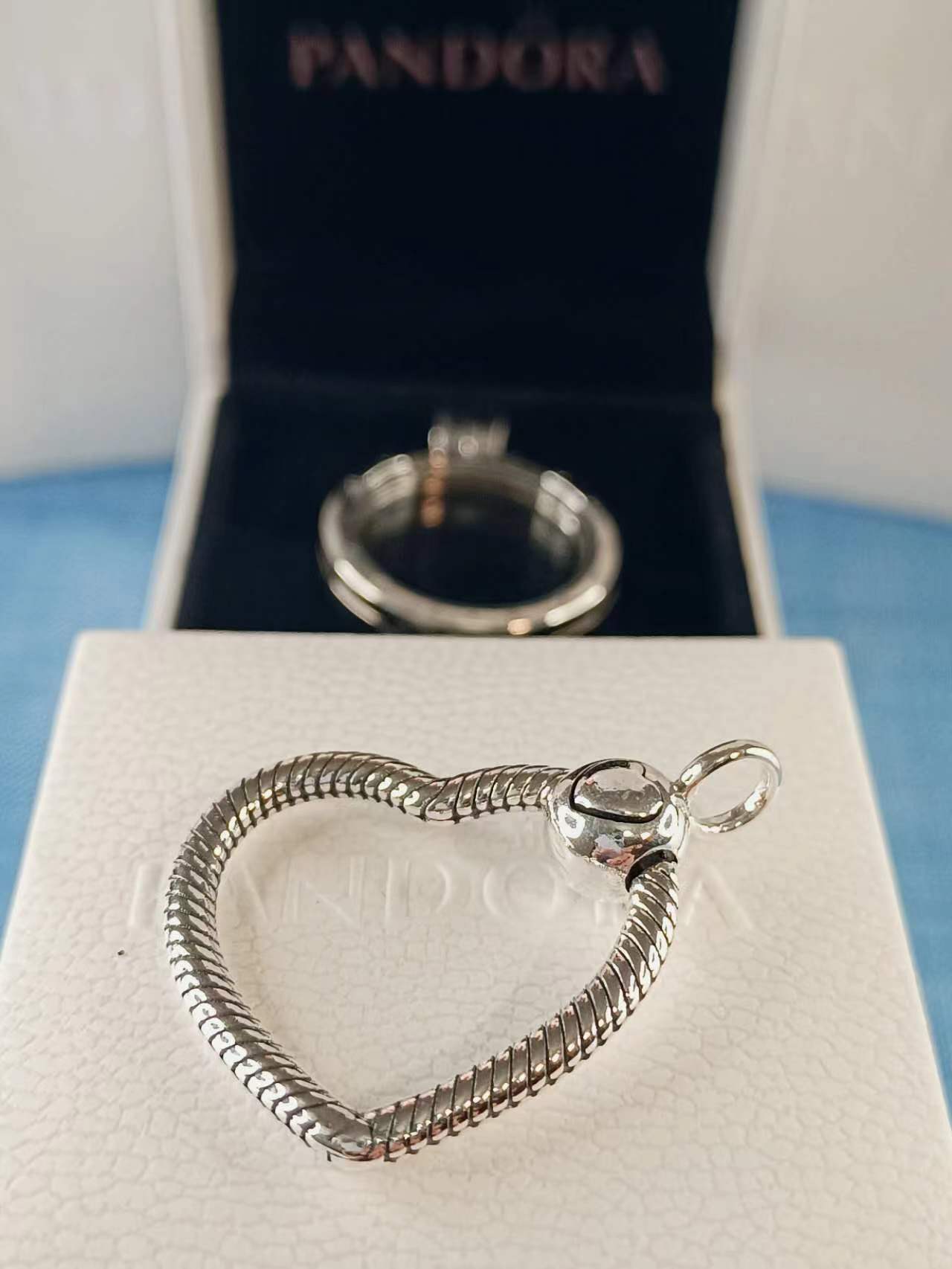 Moments Heart Charm Pendant Sterling Silver