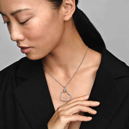 Moments Heart Charm Pendant Sterling Silver