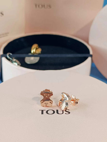 Pink Vermeil Silver Sweet Dolls Earrings