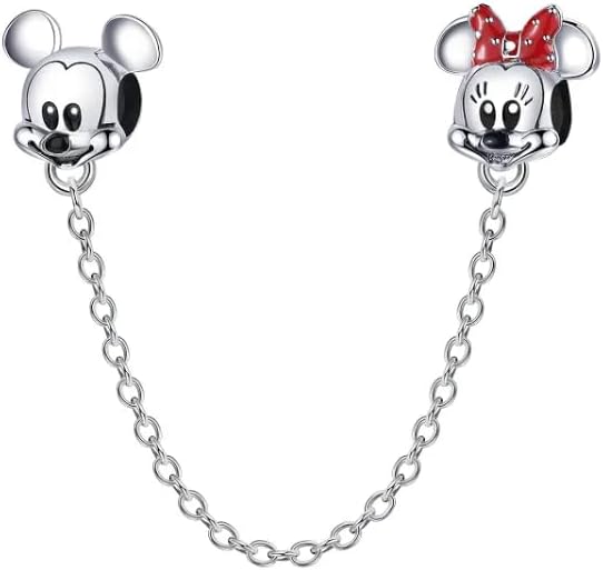 Disney Mickey and Minnie Mouse Silver Safety Chain