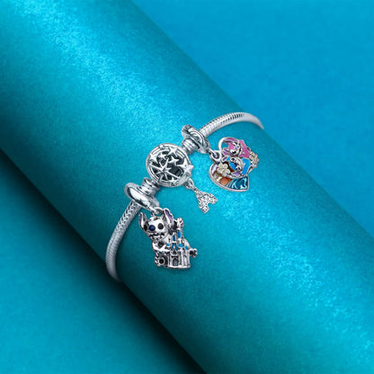 Disney Parks Stitch and Fantasyland Castle Dangle Charm