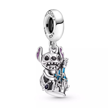 Disney Parks Stitch and Fantasyland Castle Dangle Charm