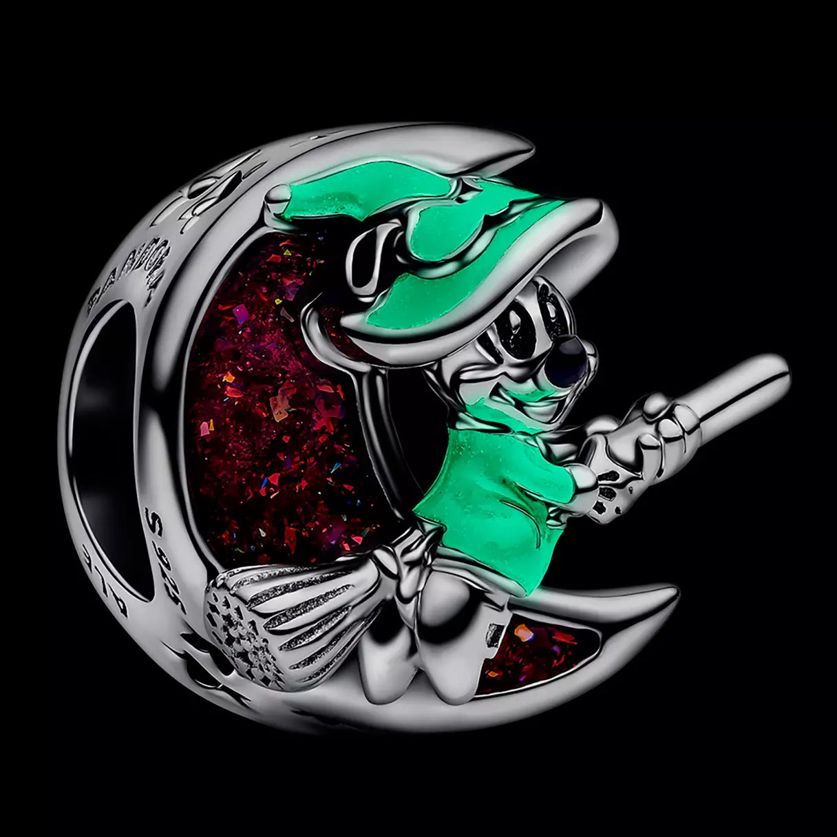 Disney Minnie Mouse Glow-in-the-Dark Witch Halloween Charm