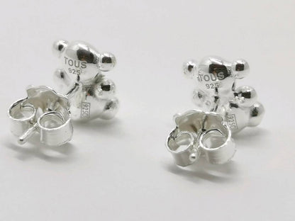 Silver Bubble Bear Earrings