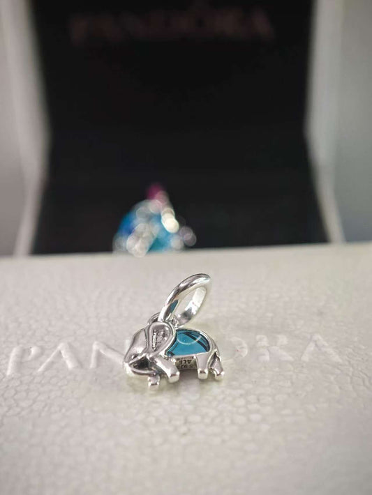 Turquoise-colored Elephant Mini Dangle Charm