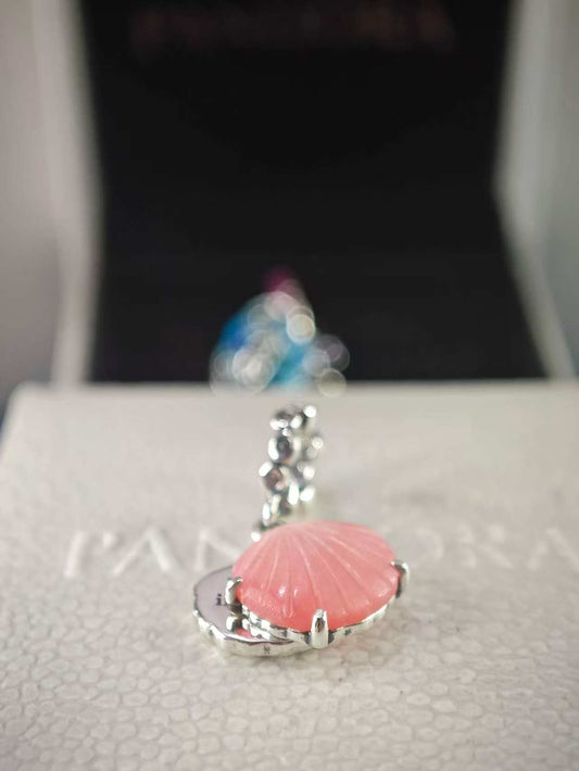 Coral-colored Shell Double Dangle Charm