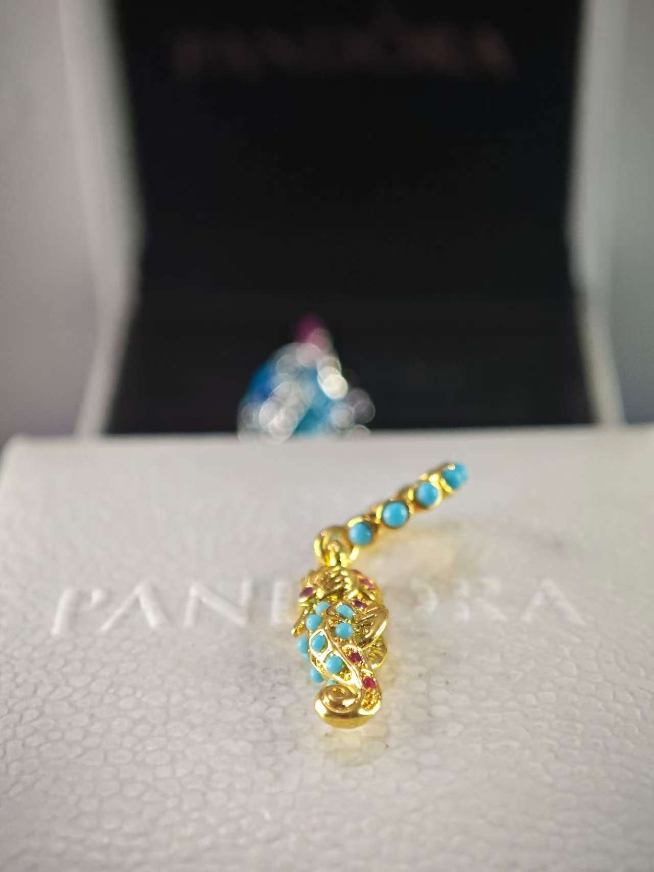 Seahorse Dangle Charm Gold Plating