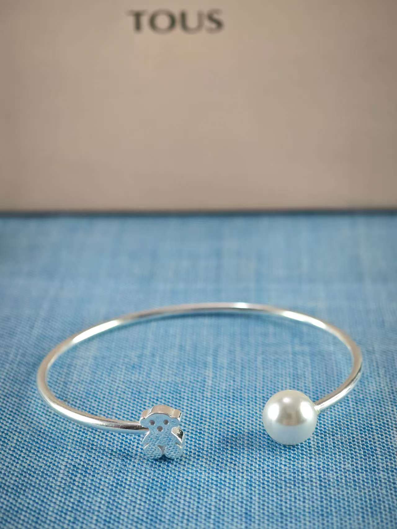 Silver TOUS Sweet Dolls Bracelet with pearl