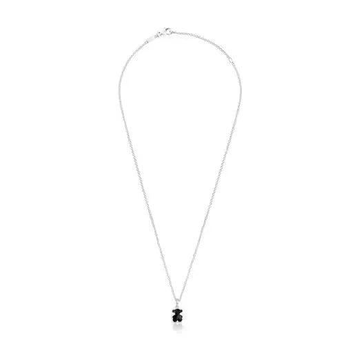Silver Bear Color Necklace