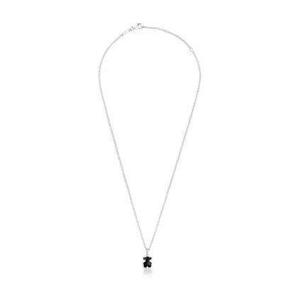 Silver Bear Color Necklace