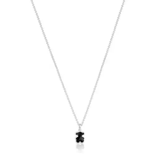 Silver Bear Color Necklace