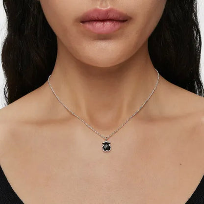 Silver Bear Color Necklace