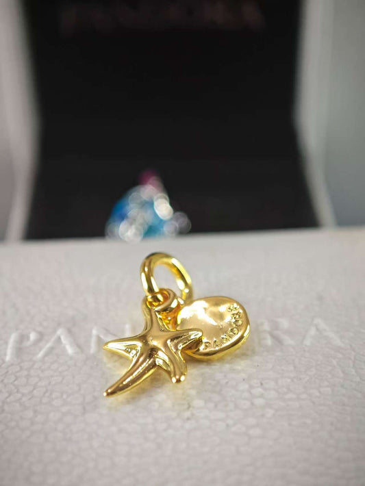 Starfish Double Dangle Charm Gold Plating