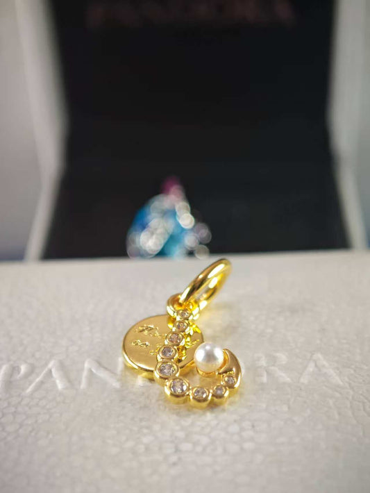Hook Double Dangle Charm Gold Plating