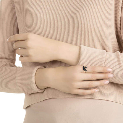 Iconic Swan Ring Rose Gold Plated