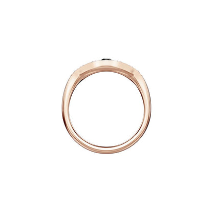 Duo Evil Eye Ring, Multi-Colored, Rose Gold Plating