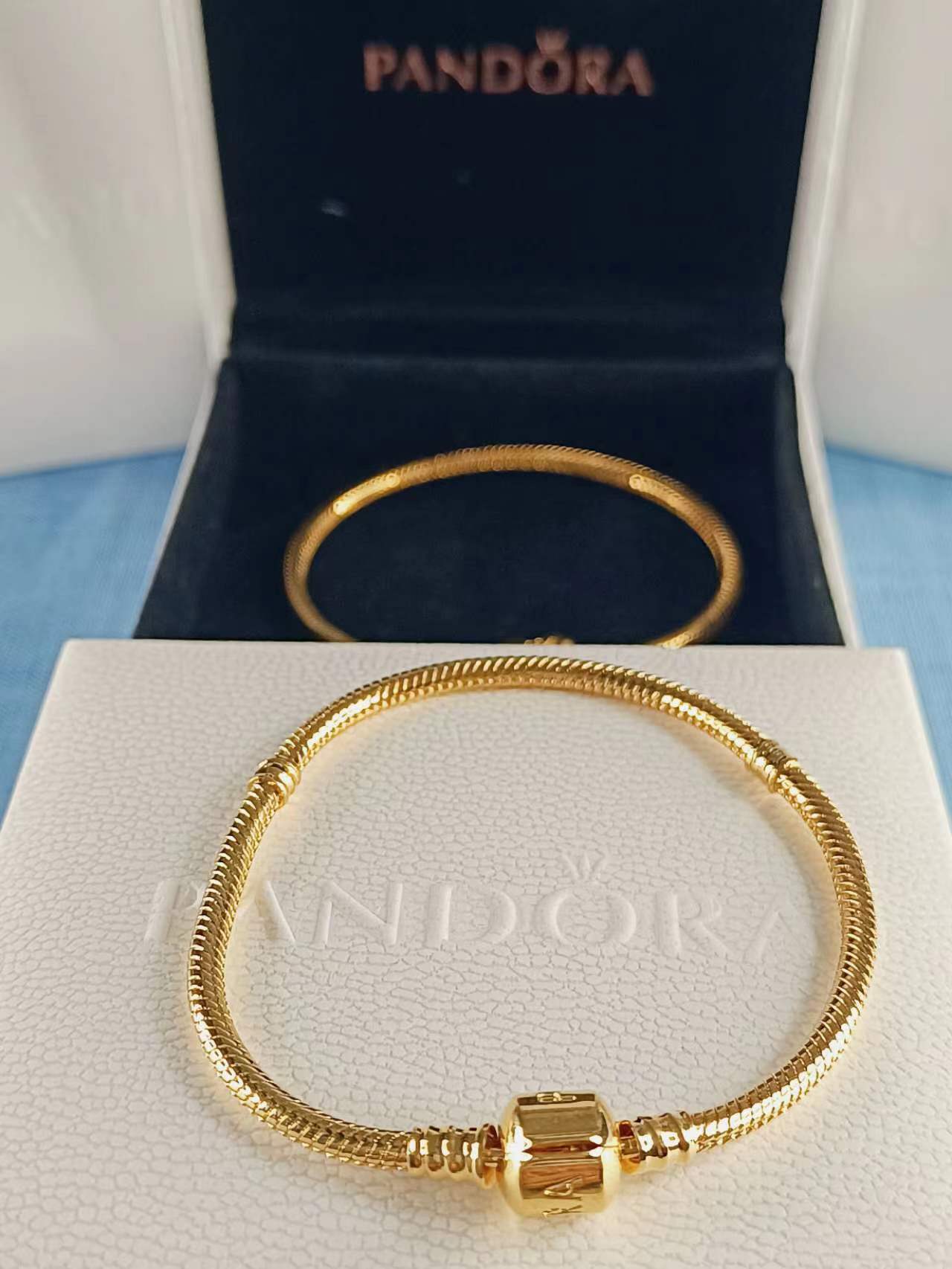 Gold Necklace with Snap Clasp