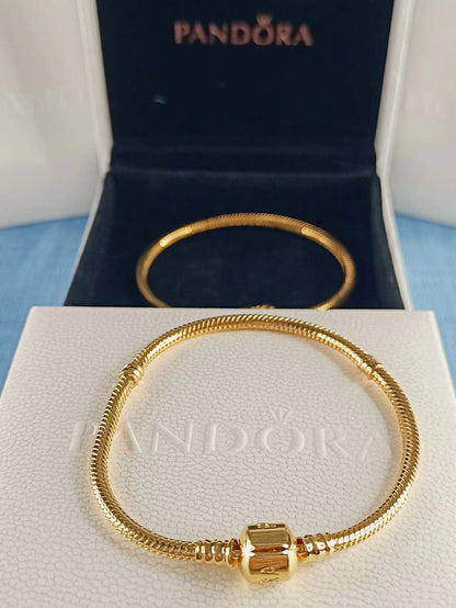 Gold Necklace with Snap Clasp