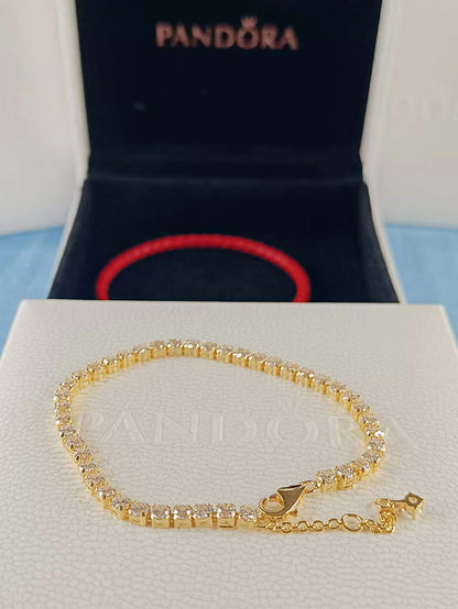 Sparkling Tennis Bracelet Gold Plated