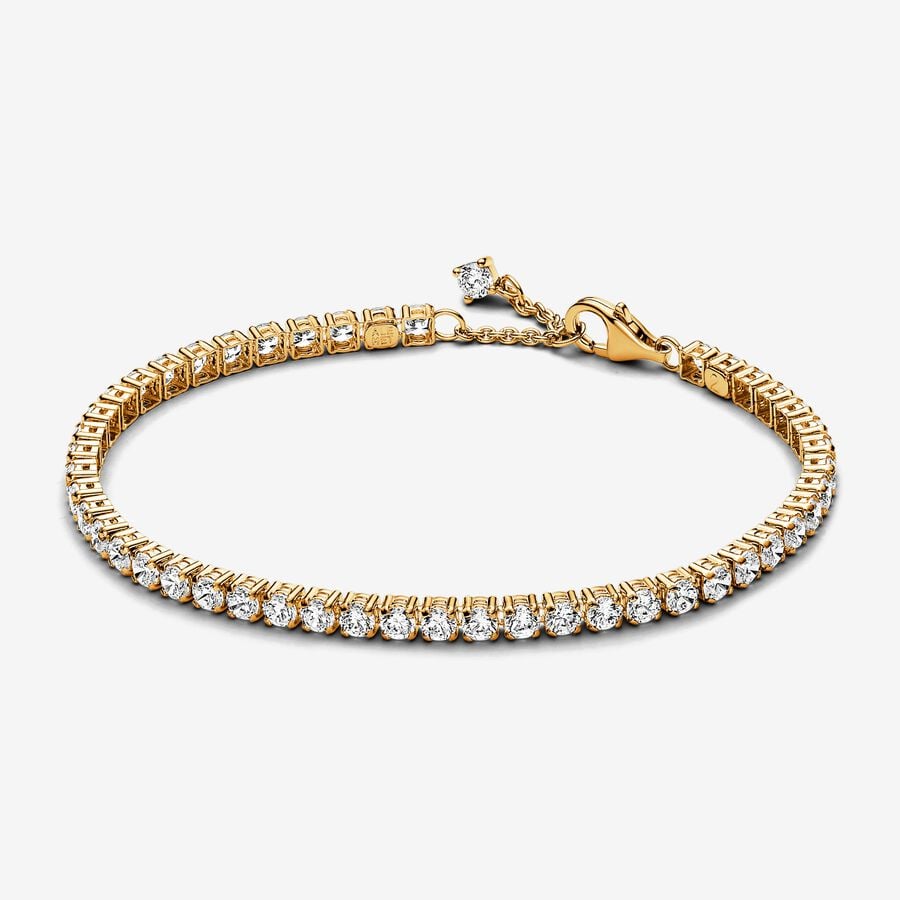 Sparkling Tennis Bracelet Gold Plated