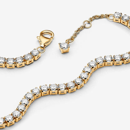 Sparkling Tennis Bracelet Gold Plated