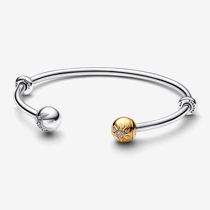 Moments Two-tone Sun & Moon Open Bangle