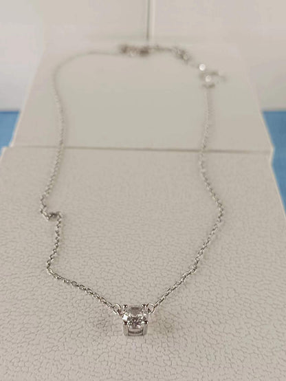 Eternity Necklace, Rhodium plated, Laboratory grown diamond