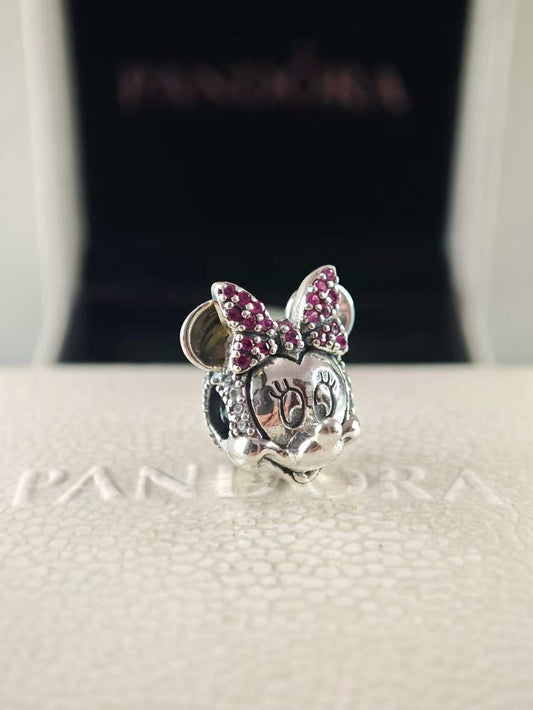 Disney Minnie Mouse Pink Pavé Bow Clip Charm