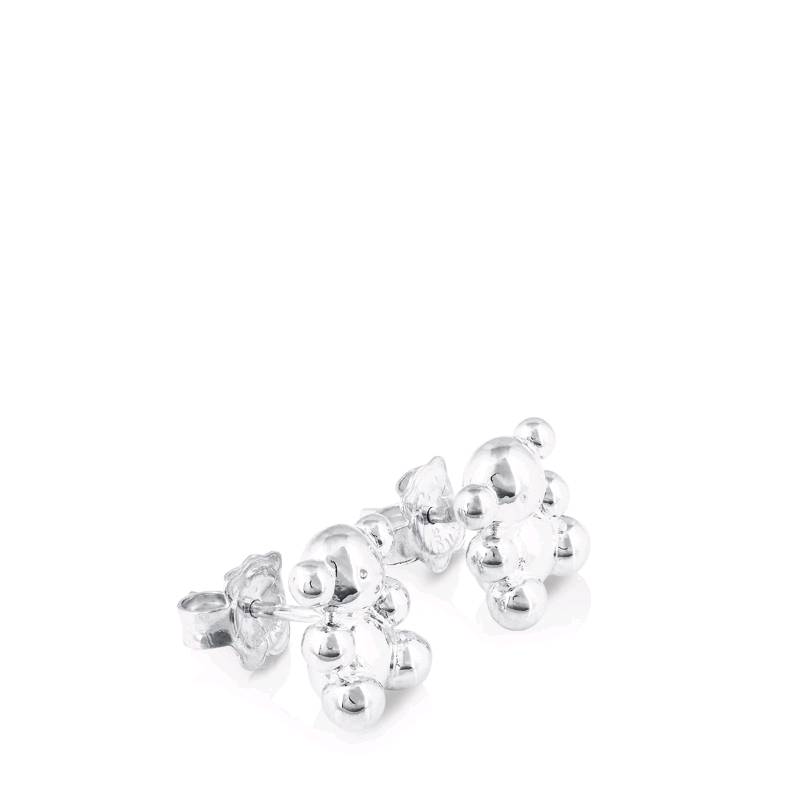 Silver Bubble Bear Earrings