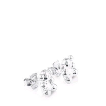 Silver Bubble Bear Earrings