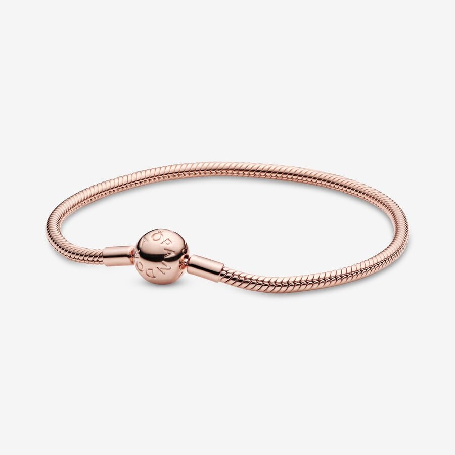 Moments Snake Chain Bracelet Rose gold plated