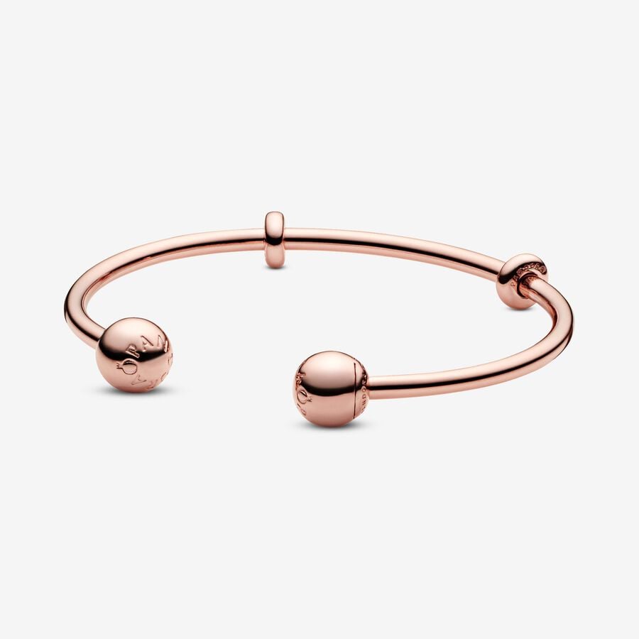 Moments Open Bangle Rose gold plated