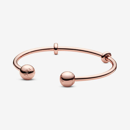 Moments Open Bangle Rose gold plated