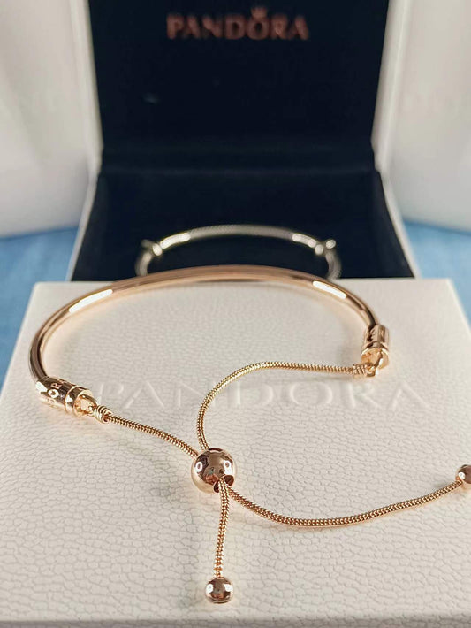 Rose Bangle Bolo Bracelet