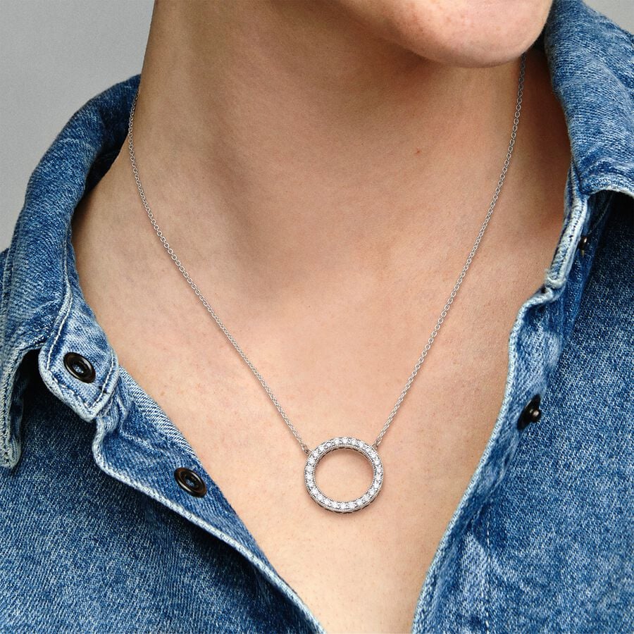 Circle of Sparkle Necklace 45CM