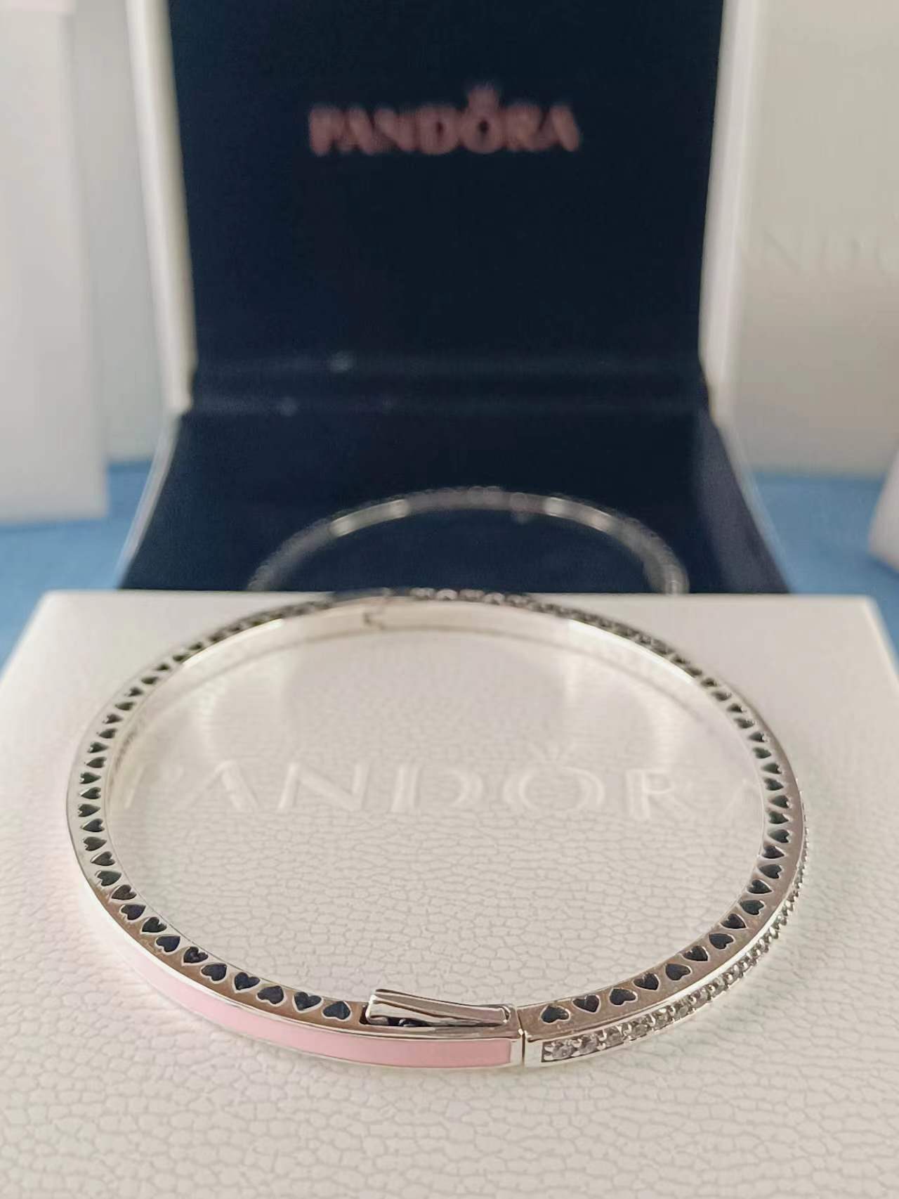 Pink Radiant Hearts Bangle
