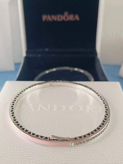 Pink Radiant Hearts Bangle