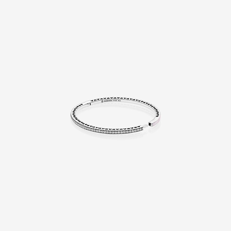 Pink Radiant Hearts Bangle