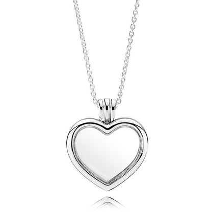 Floating Heart Locket and Necklace 60CM