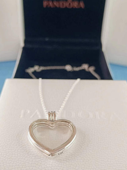 Floating Heart Locket and Necklace 60CM