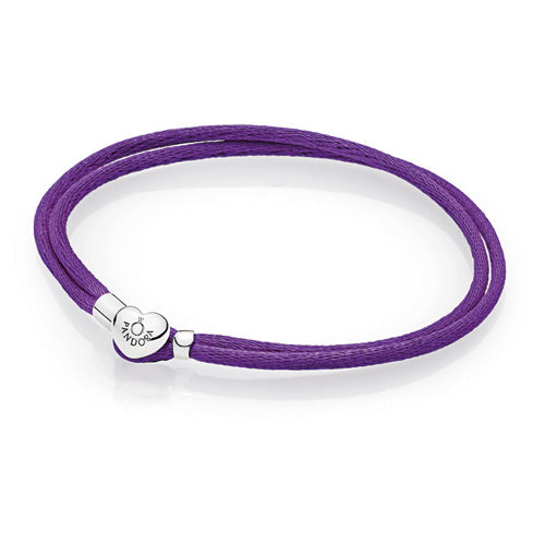 Purple Fabric Cord Bracelet