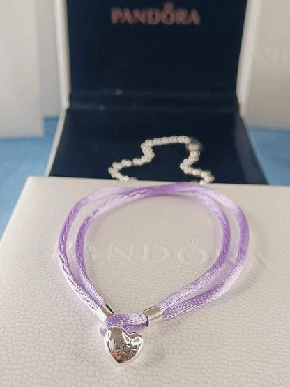Purple Fabric Cord Bracelet