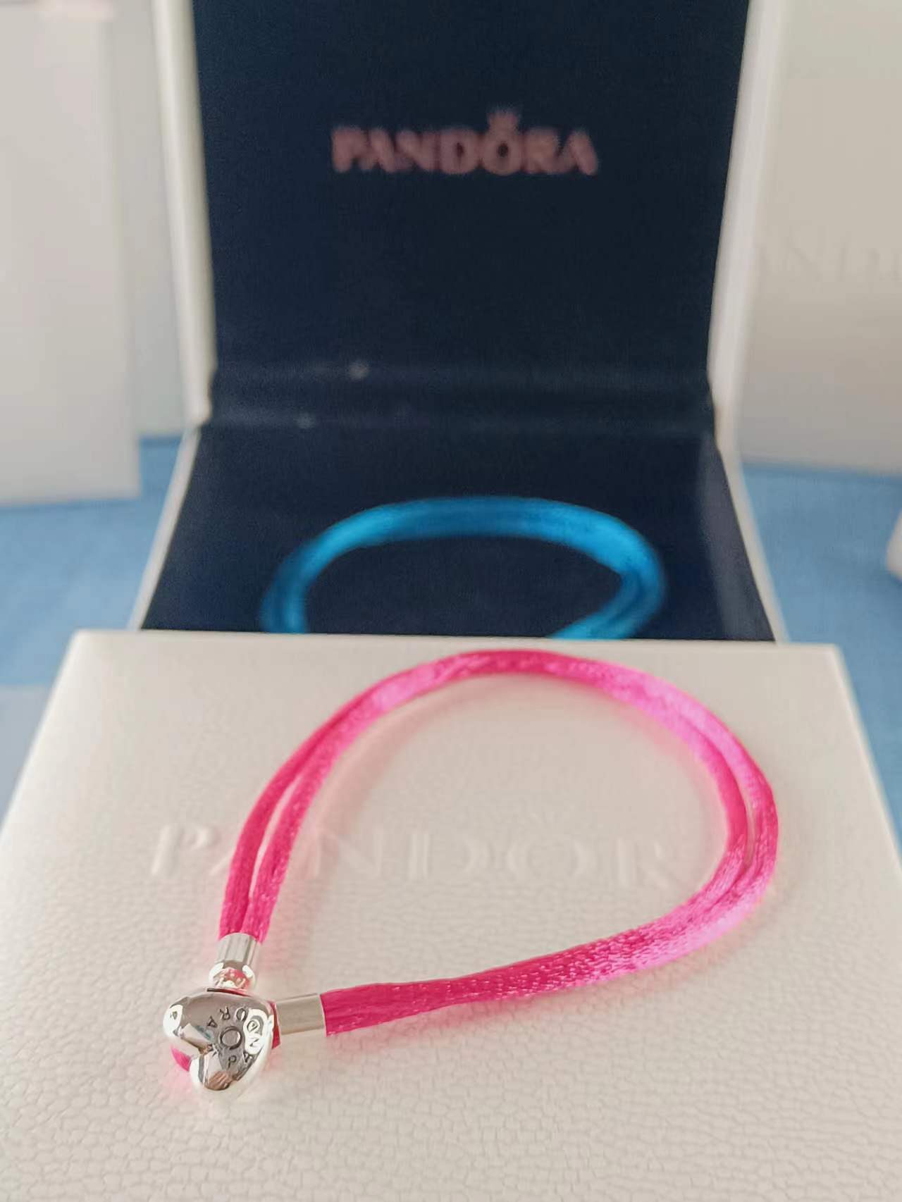 Hot Pink Fabric Cord Bracelet