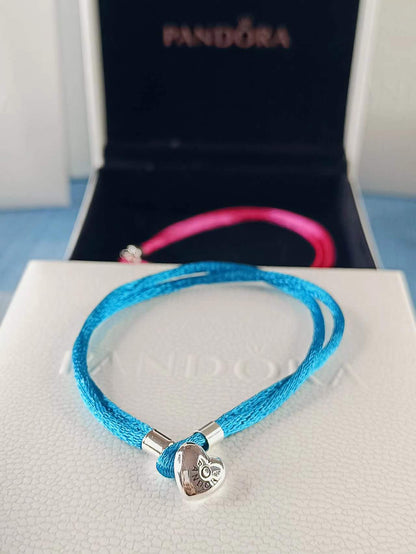 Turquoise Fabric Cord Bracelet