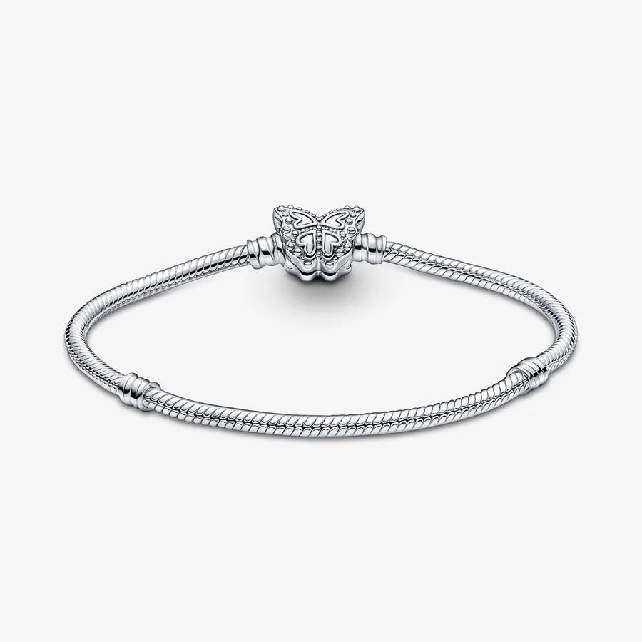 Butterfly Clasp Snake Chain Bracelet
