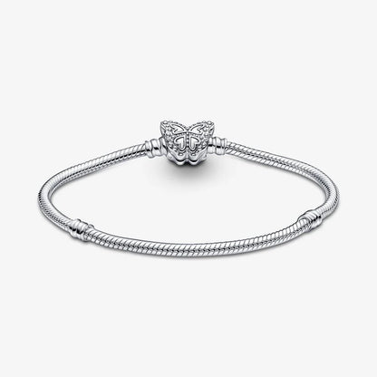 Butterfly Clasp Snake Chain Bracelet