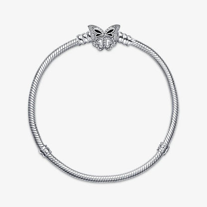Butterfly Clasp Snake Chain Bracelet