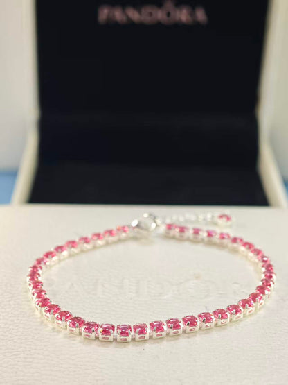 Sparkling Pink Tennis Bracelet