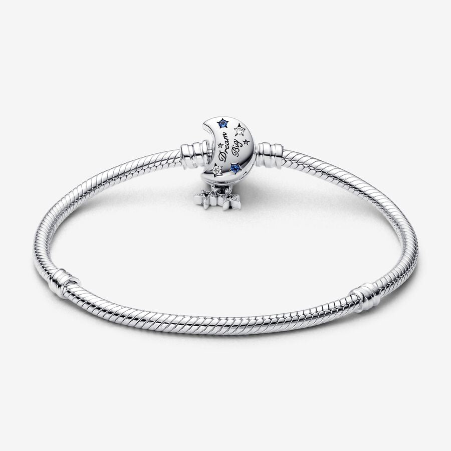 Moments Sparkling Moon Clasp Snake Chain Bracelet