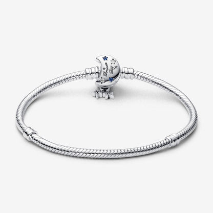 Moments Sparkling Moon Clasp Snake Chain Bracelet